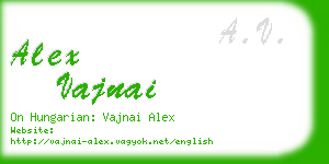 alex vajnai business card